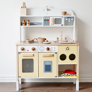 Kids Wooden Kitchen Toy Playset