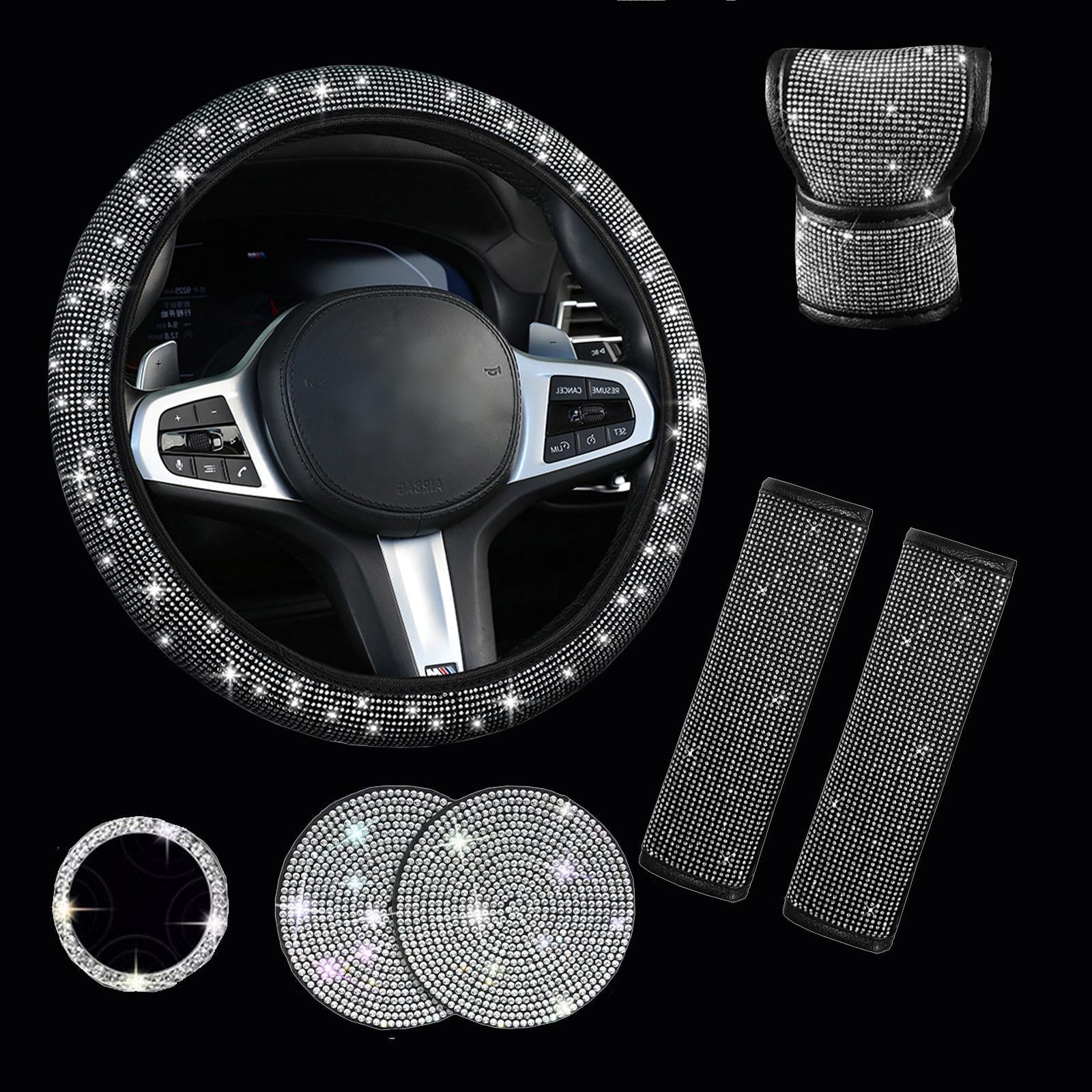Steering Wheel Covers with Sparkly Crystal Diamond