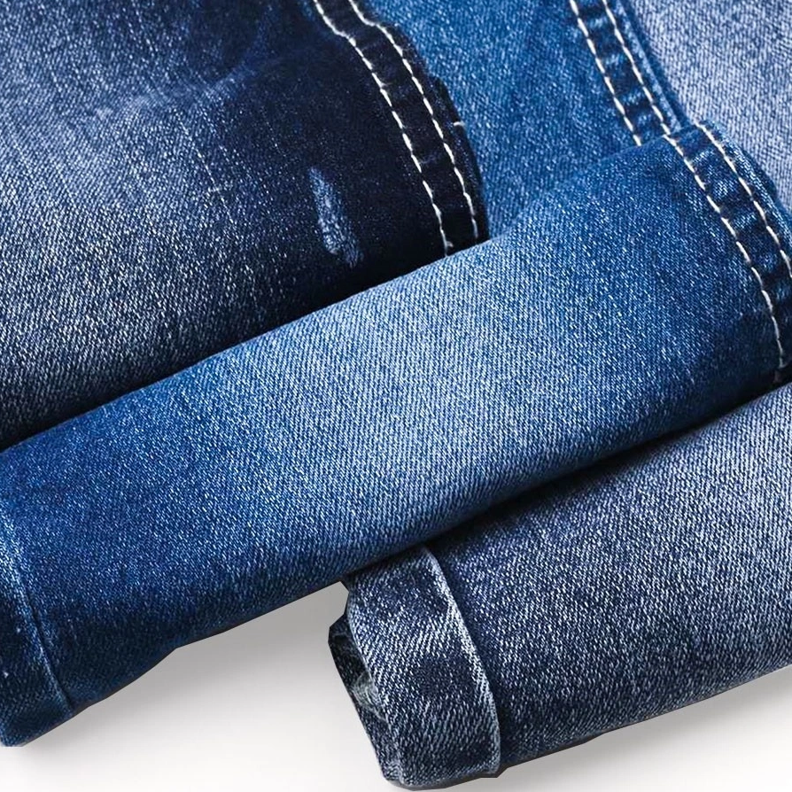 Heavy Dark Blue Denim Jeans Fabric