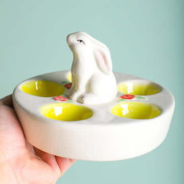 Ceramic Bunny Egg Tray