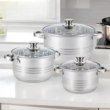 6 Pcs Stainless Steel Cookware Set