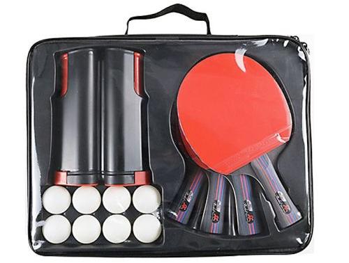 Table Tennis Racket - Four Rackets Eight Balls Set
