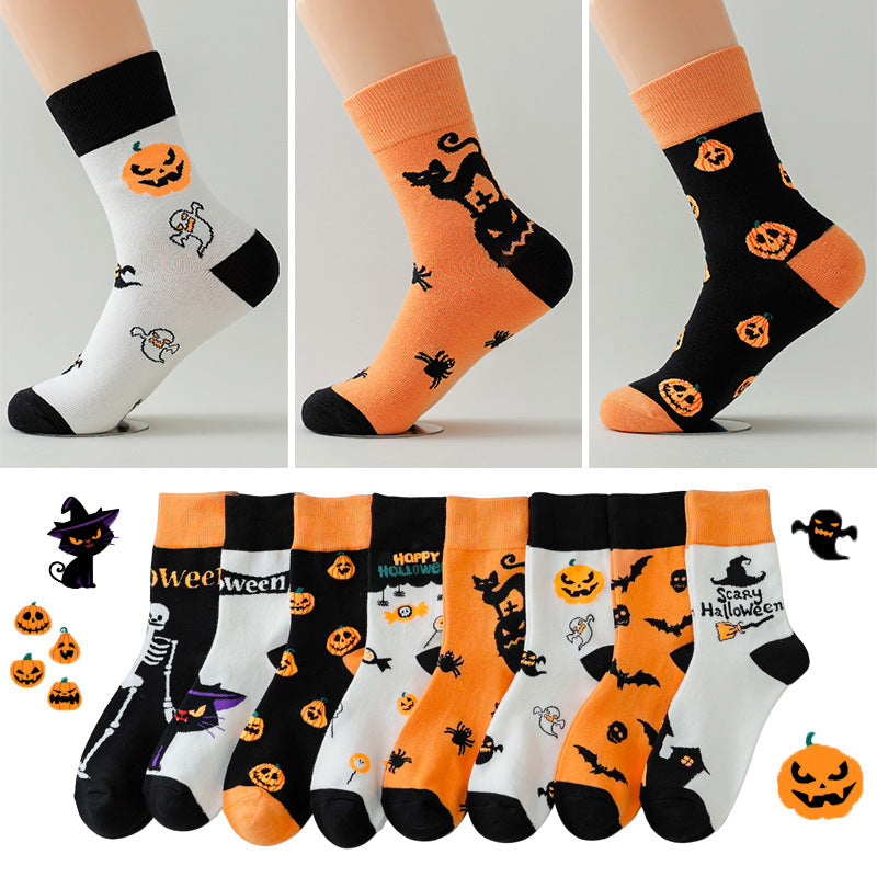 5 Pack Halloween Mid-Calf Socks