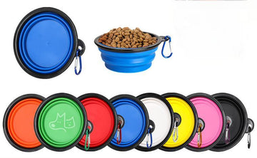 1 Pcs Portable Pet Feeding Watering Dish