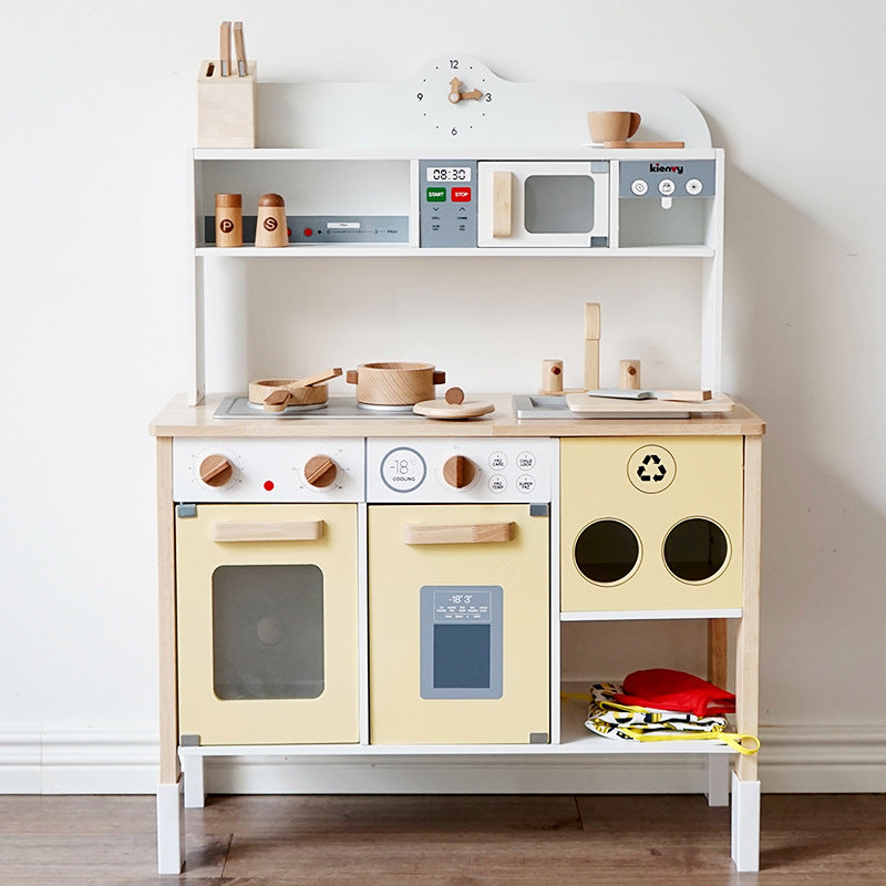 Kids Wooden Kitchen Toy Playset