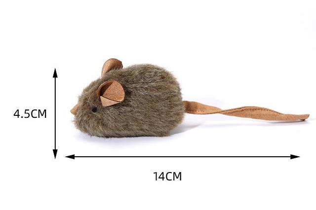 1 Pcs Interactive Cat Toy - Real Mouse Electronic Sound