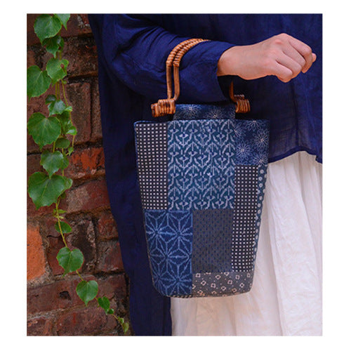 Intangible Cultural Heritage - Cotton Linen Bamboo Handle Bag
