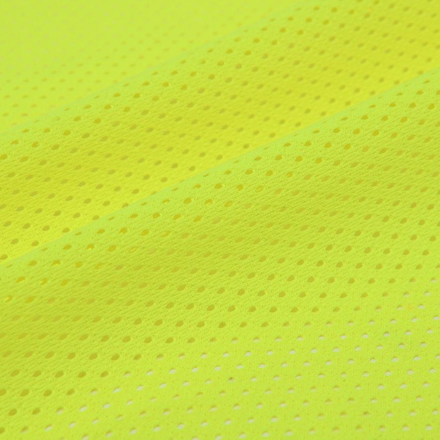 100% Polyester Neon Yellow Interlock Mesh Fabric