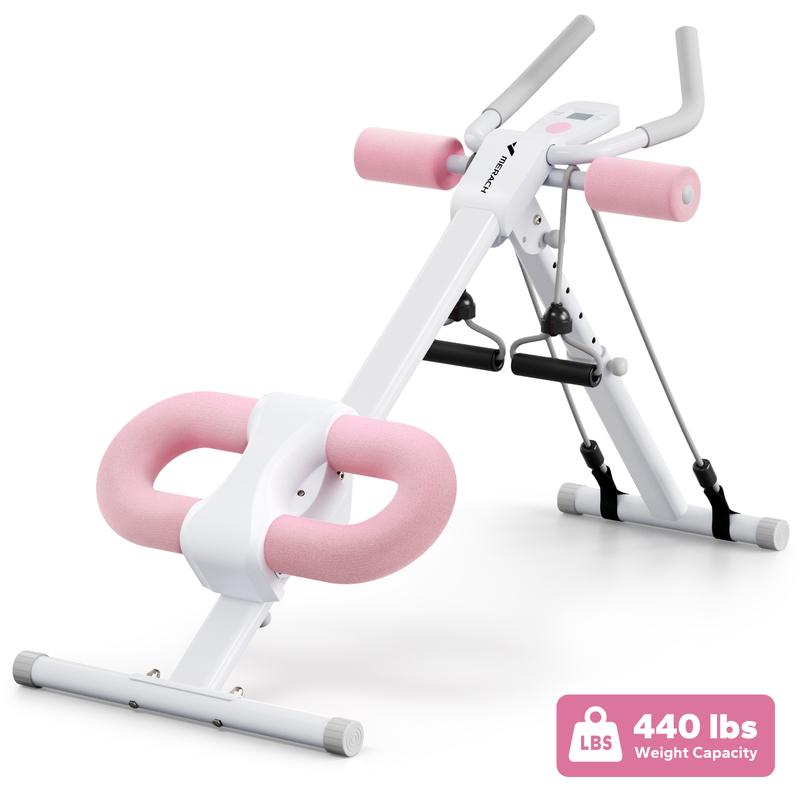 Adjustable Ab Trainer Machine with LCD Monitor
