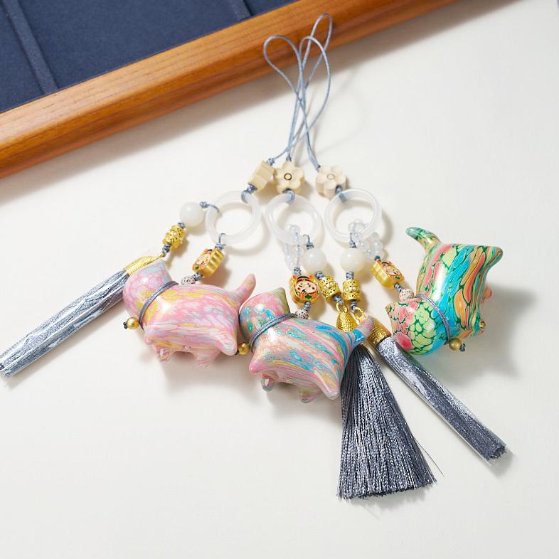 Intangible Cultural Heritage - Green Sandalwood Carved Lacquer Pendant