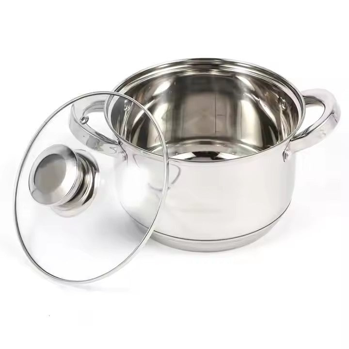 6 Pcs Stainless Steel Cookware Set