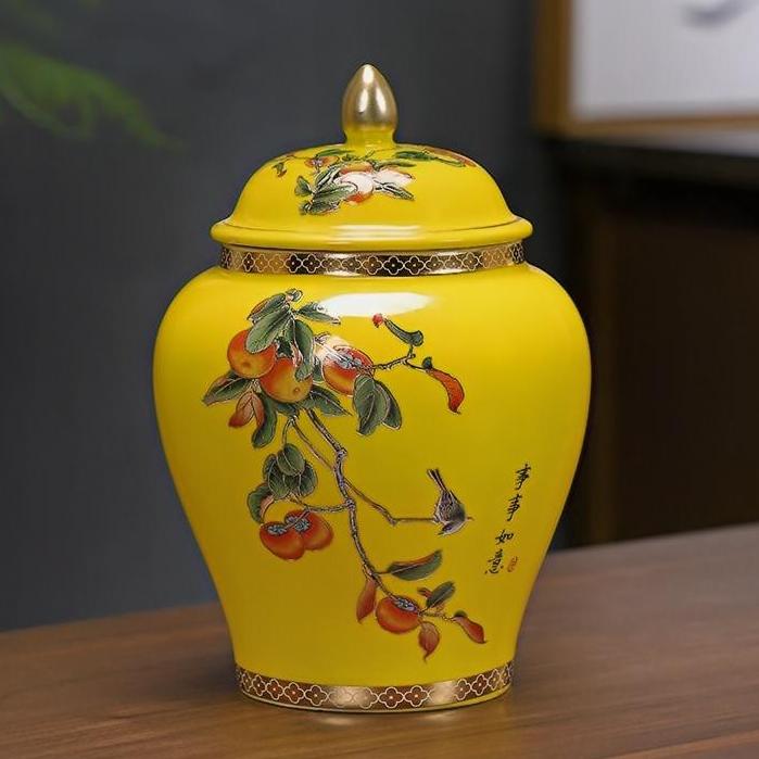 Chinese Style Ceramic Tea Caddy