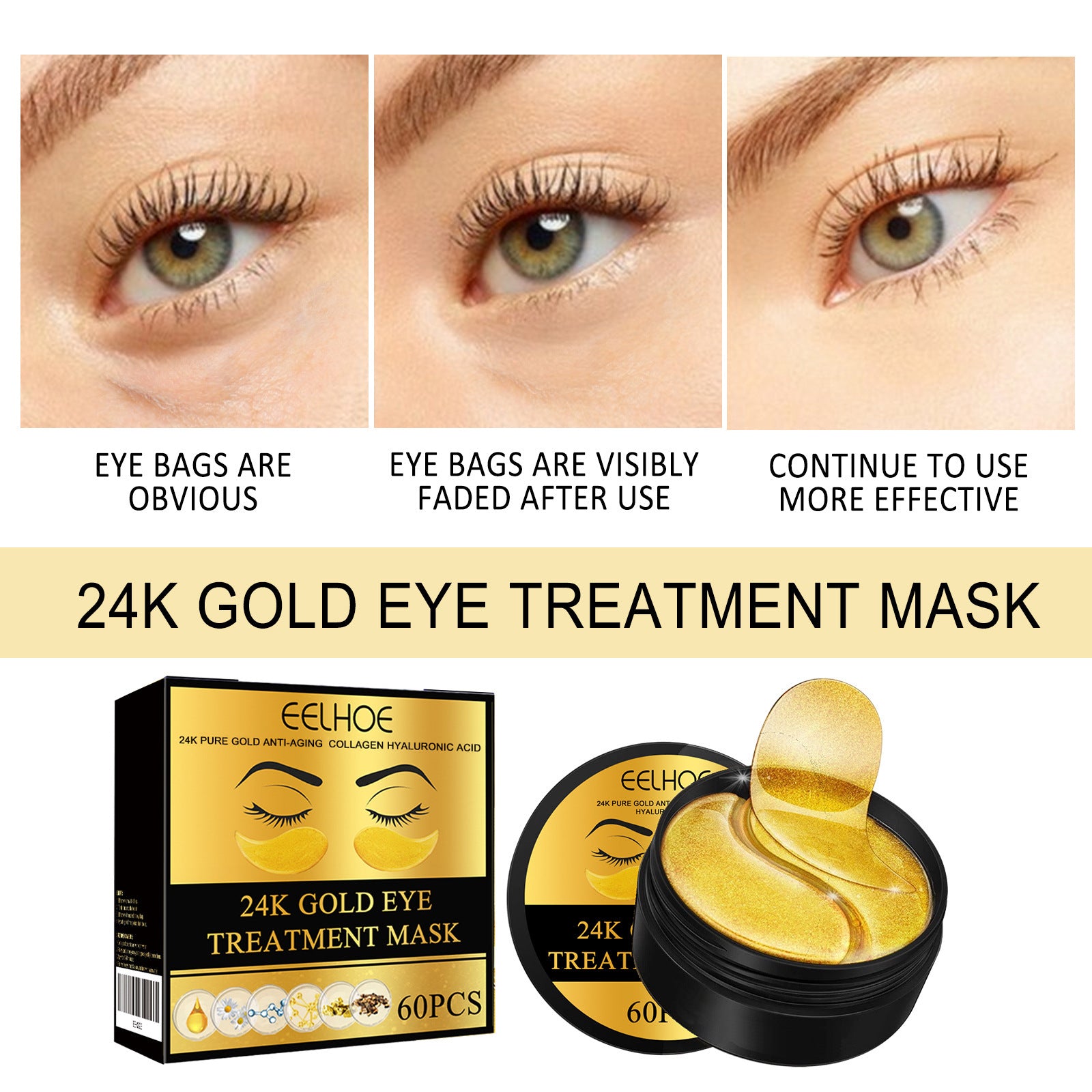 24k Gold Moisturizing Eye Mask