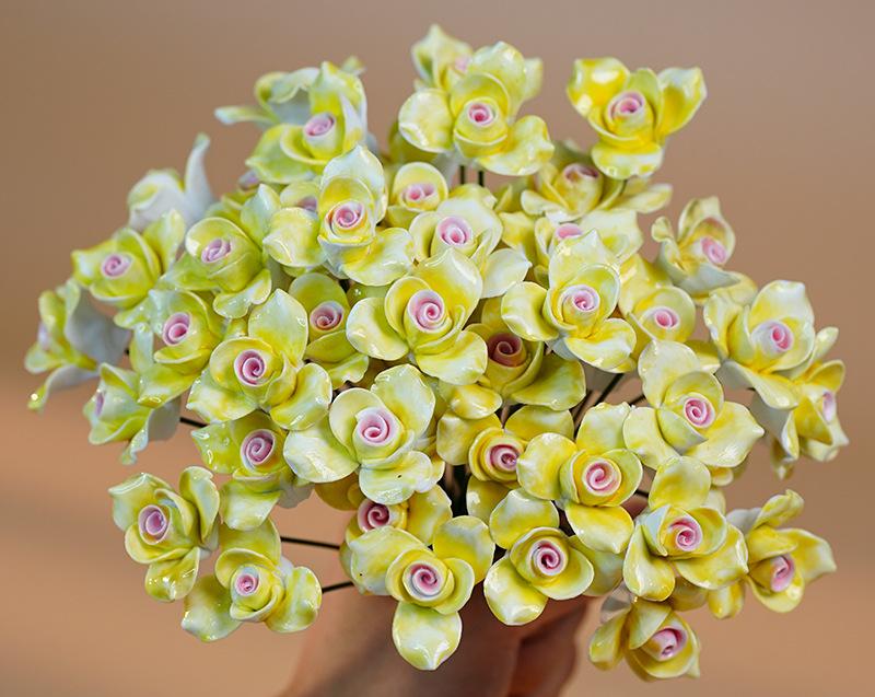 Jingdezhen Hand-kneaded Ceramic Flowers